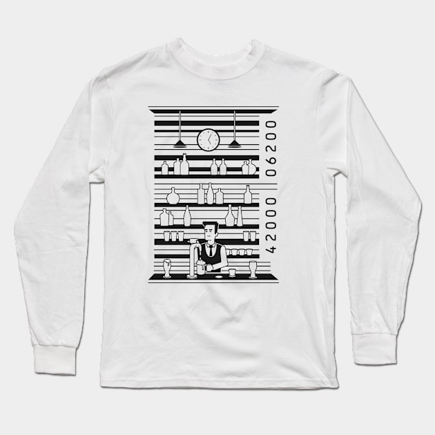 Bar code parody tee Long Sleeve T-Shirt by Gammaray